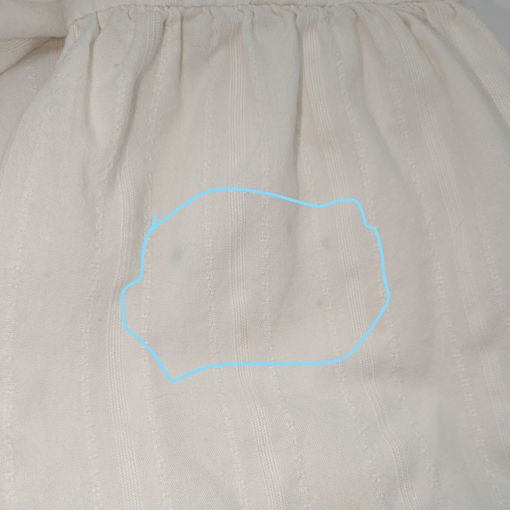 Gap Kids Girls White Cotton Beaded Pintuck Babydoll Blouse Top Size L 10 Read - Picture 11 of 12